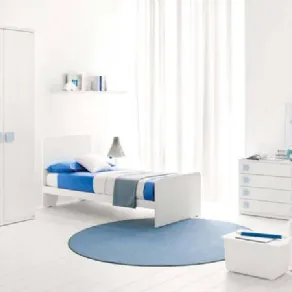 cameretta bimbo lettino bianco azzurro