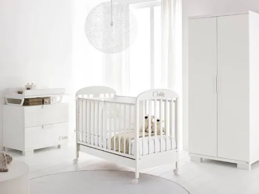 lettino bianco con sbarre bambino  cityline teddy