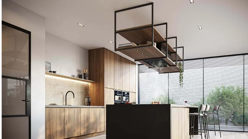 Pureline Frame di Novy, cappa ad isola