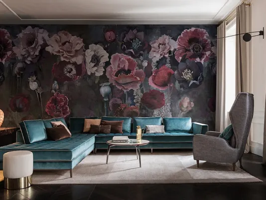 Carta da parati a fiori trionfo di colori e fantasie