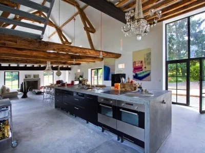 progetto di interno moderno per cascina