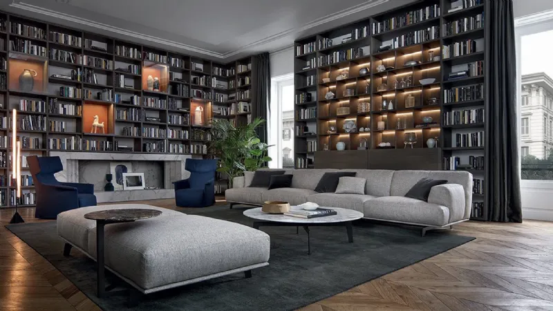 Wall System per area living, R&D di Poliform