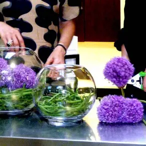 Centrotavola con fiori fai da te