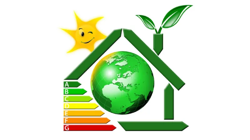 classe energetica con scala che va da A a G