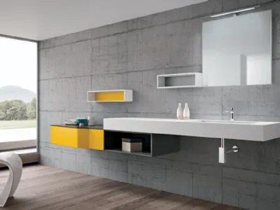 Mobile bagno sospeso Str8 116 By Gruppo Geromin
