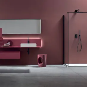 Bagno design essenziale color malva Moov di Arcom