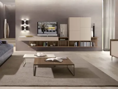 soggiorno moderno con toni del beige
