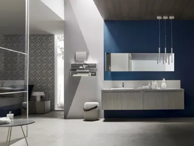 Colori naturali e forme pure per i bagni moderni