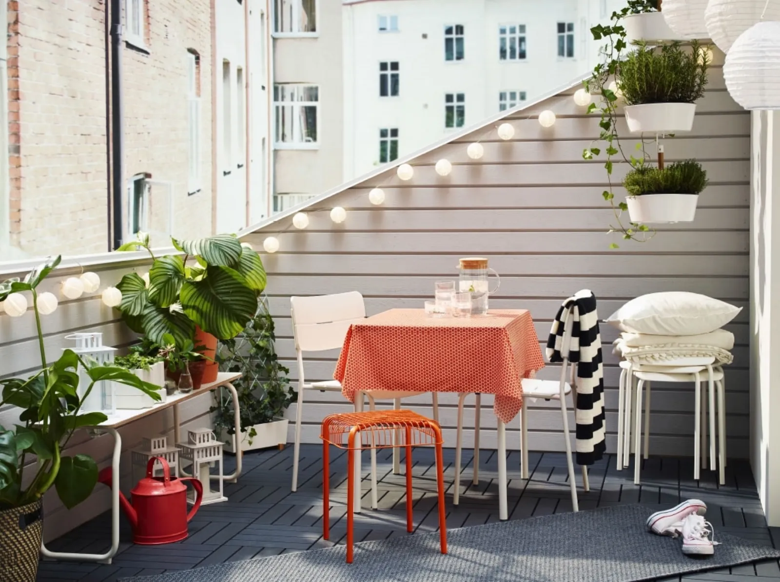 Geranio artificiale balcone rosso per decorare balconi e terrazzi
