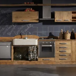 cucina in legno riciclato