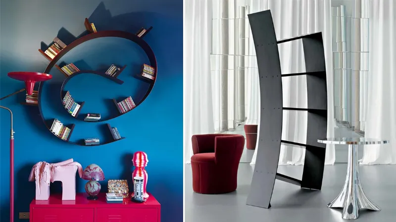 Libreria Bookworm di Kartell da parete, libreria da terra Virgo di Driade