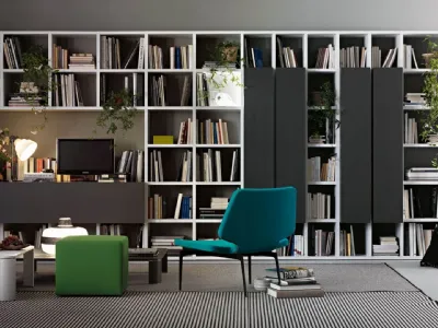 Living Lema con libreria Selecta