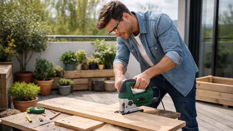 Fioriera in legno: il taglio del pannello
