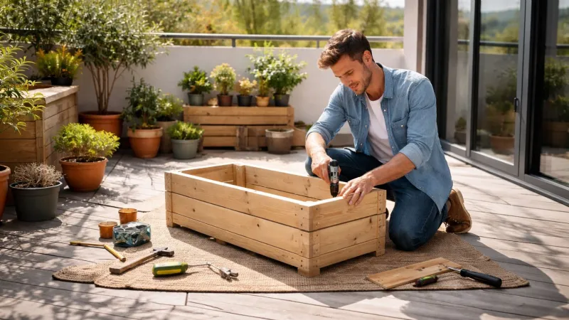 Fai da te fioriera in legno