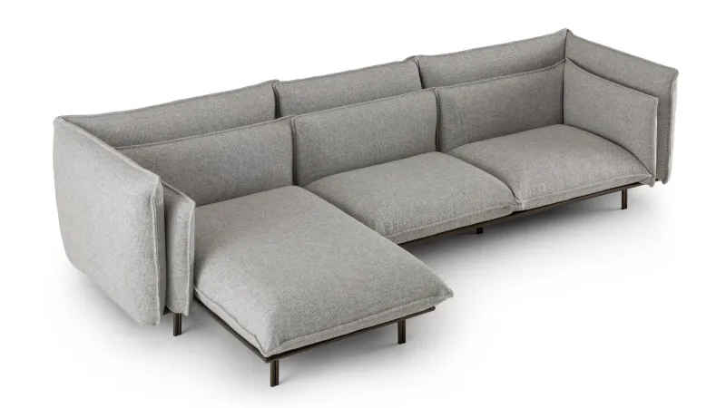 Flou - A2 sofà: il doppio cuscino diventa elemento di comfort