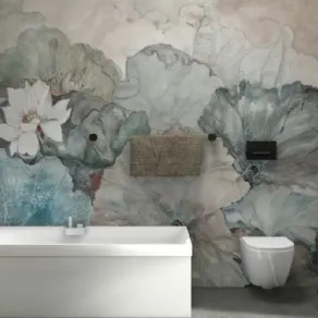 Carta da parati per rinnovare il bagno