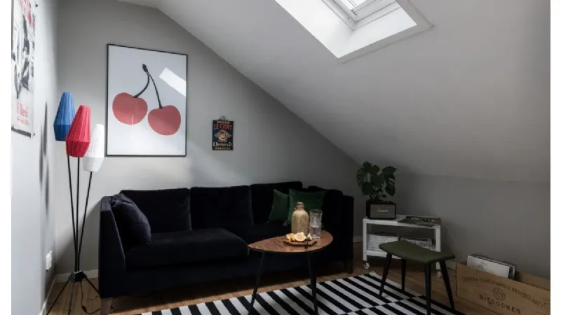 Una piccola mansarda in cui dedicarsi al relax