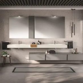 Presa maniglia verticale inclinata per l’anta della collezione Lagu by Scavolini