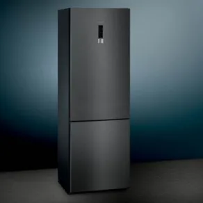frigorifero combinato No Frost a libera installazione blackSteel di Siemens
