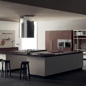 Cucina LiberaMente di Scavolini; piano in Gres Pulpis Nat