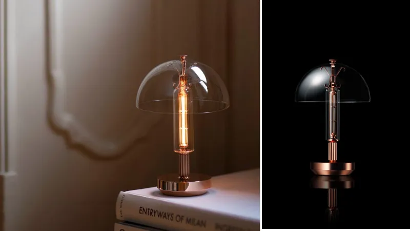 Barcarolle 60 di Ambientec - Lampada da tavolo a LED con ricarica USB 