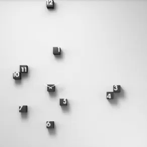 Orologio a cubetti da parete nero o bianco RND_Time