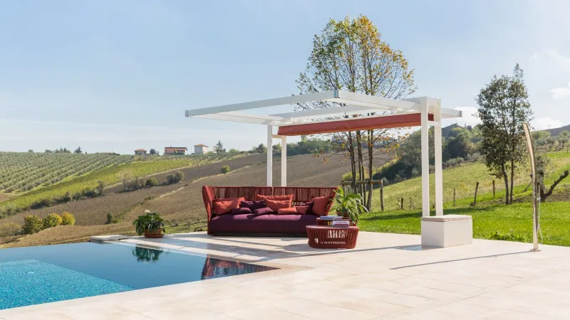 Mood Balance di Unosider - Gazebo con copertura scorrevole
