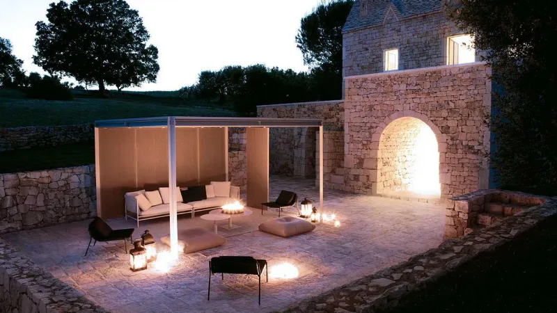 Cabanne Modulo Quadro di Paola Lenti - Gazebo in alluminio e legno