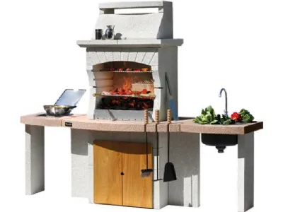 Accensione barbecue in muratura