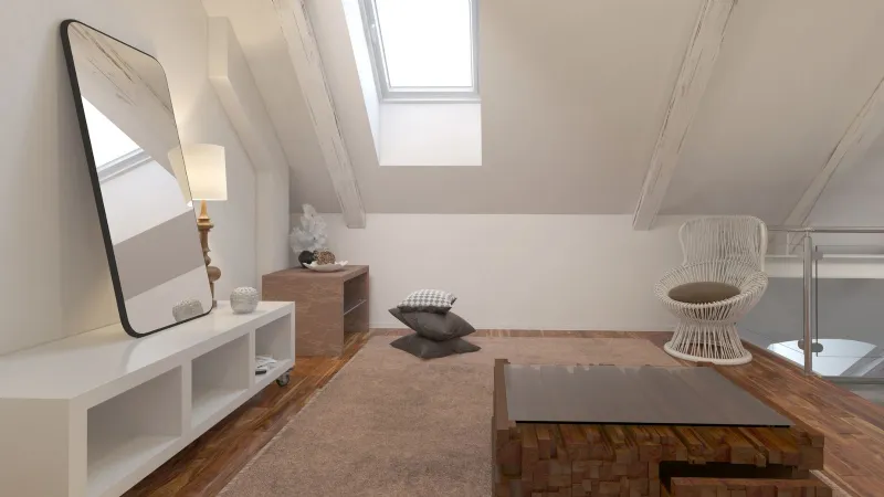 Specchio d'arredo nel sottotetto abitabile