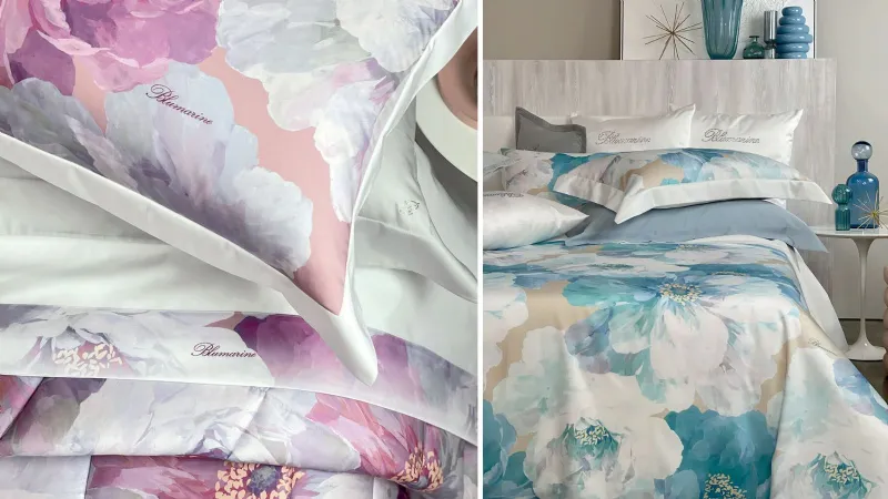 Blumarine Home Collection - Hibiscus matrimoniale in Raso di Cotone