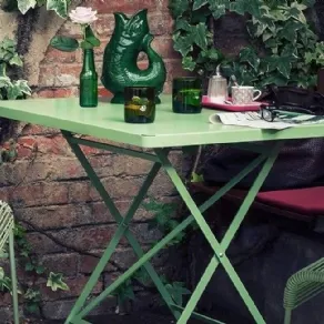 Quadrato in metallo verniciato a polvere per Flip Balcony Table by Richard Lampert