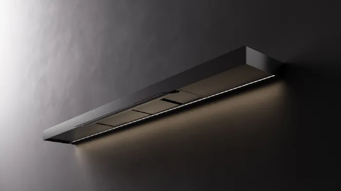 Shelf di Falmec. Cappa aspirante modulare con sistema di illuminazione a led 