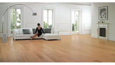 Immagine di parquet posto in opera con sistema flottante.