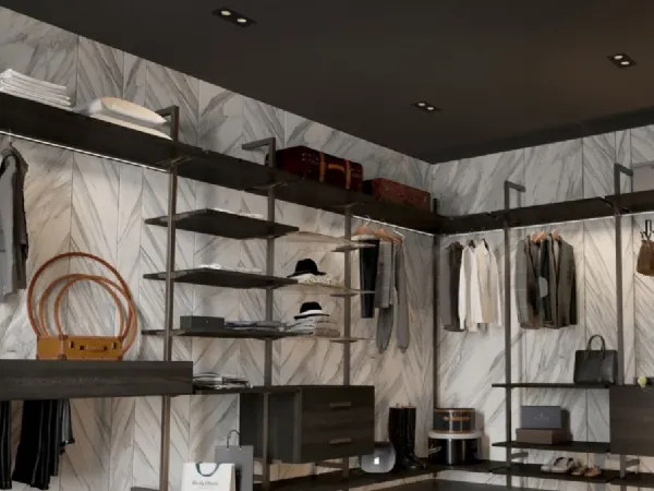 Faretti da incasso sul soffitto - Cabina armadio Space Wic by BT45 