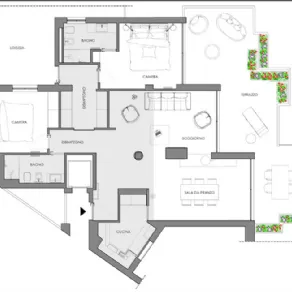 Bergeggi, alloggio con terrazzo, spazio interno circa 90 mq, ArchiDesignLab.it