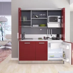 Cucina a scomparsa Minicompact color Lavico - MiniCucine 