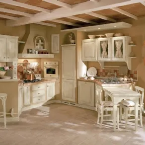 Cucina muratura bianca