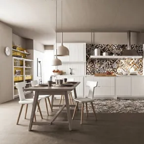 Cucine bianche con legno