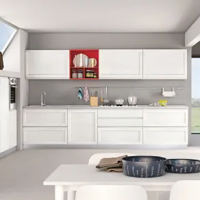 Cucina moderna bianca lineare