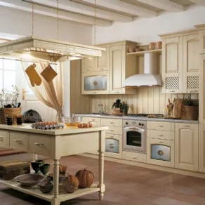 Cucina country con tende