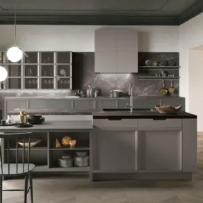 Classic kitchen Newport di Stosa in toni di grigio
