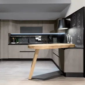Penelope di Aran cucine, design moderno linee morbide e fluide