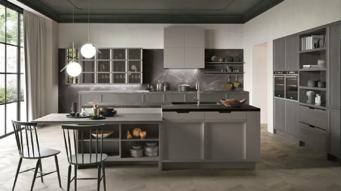 Classic kitchen Newport di Stosa in toni di grigio