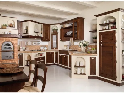 Cucina in finta muratura