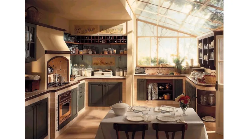 Cucina in muratura country