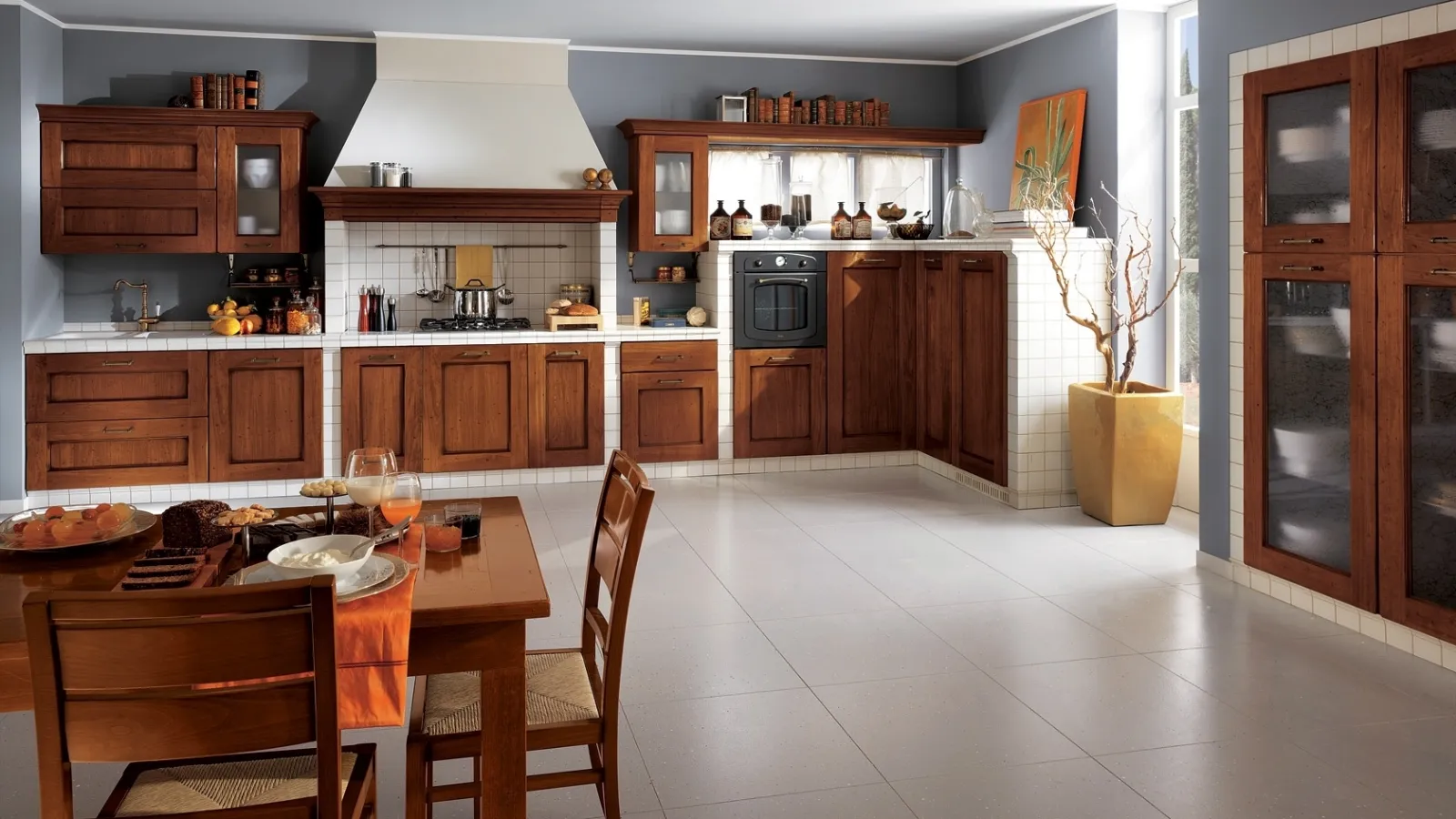 CUCINA RUSTICA CON ANTE IN LEGNO - Arredamento Shabby  Cucine rustiche,  Cucine country, Arredamento italiano rustico