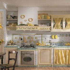 Cucina in muratura rustica
