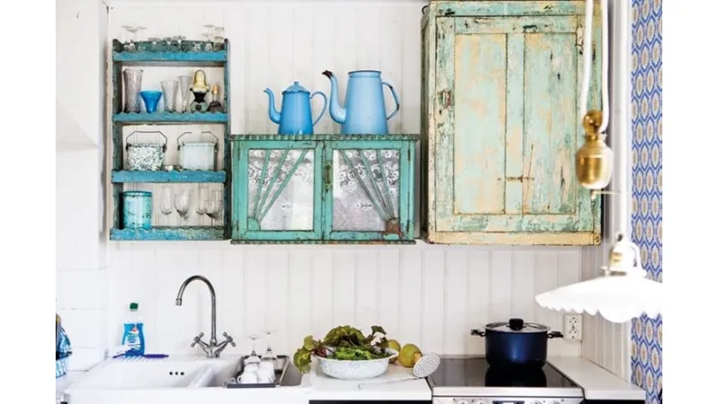 credenza e pensili shabby chic