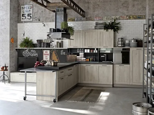 Cucina stile industriale dal carattere metropolitano
